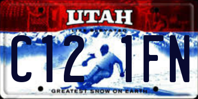 UT license plate C121FN