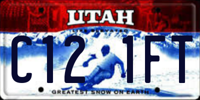 UT license plate C121FT