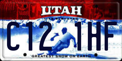UT license plate C121HF