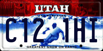 UT license plate C121HI