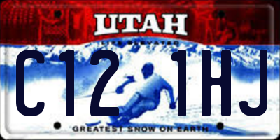 UT license plate C121HJ