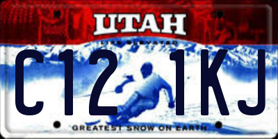 UT license plate C121KJ