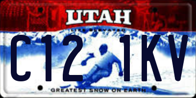 UT license plate C121KV