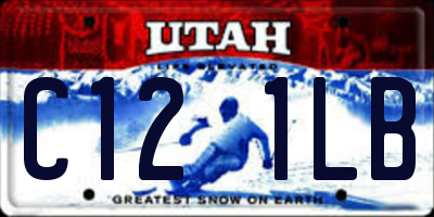 UT license plate C121LB