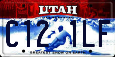 UT license plate C121LF
