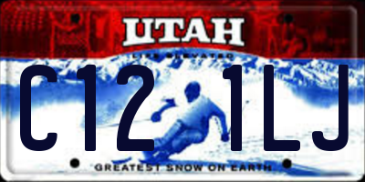 UT license plate C121LJ
