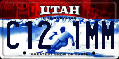 UT license plate C121MM