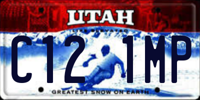 UT license plate C121MP