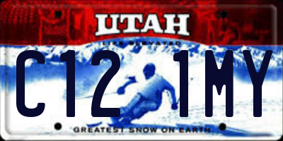 UT license plate C121MY