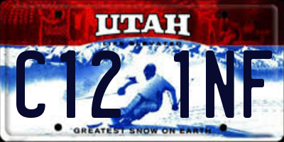 UT license plate C121NF