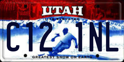 UT license plate C121NL
