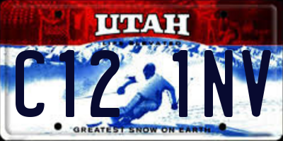 UT license plate C121NV