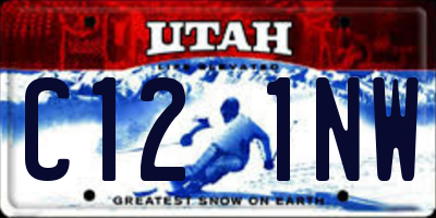 UT license plate C121NW
