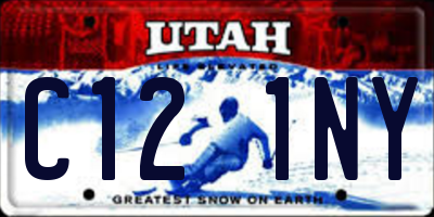 UT license plate C121NY