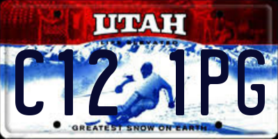 UT license plate C121PG