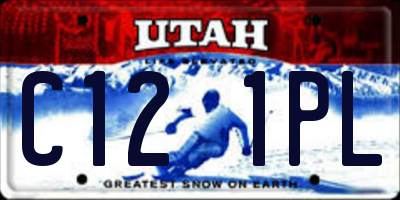 UT license plate C121PL
