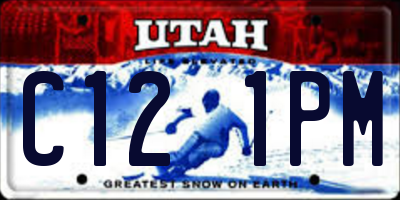 UT license plate C121PM