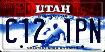 UT license plate C121PN