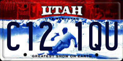 UT license plate C121QU