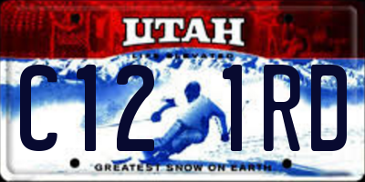 UT license plate C121RD