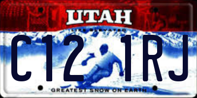 UT license plate C121RJ