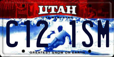 UT license plate C121SM
