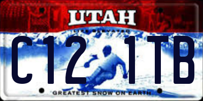 UT license plate C121TB