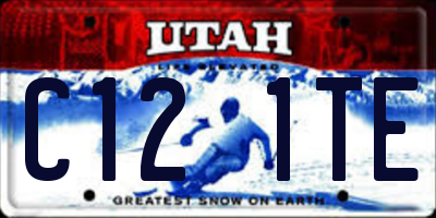 UT license plate C121TE