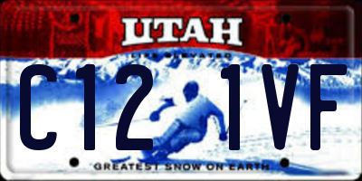 UT license plate C121VF