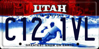 UT license plate C121VL