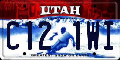 UT license plate C121WI