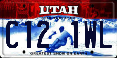 UT license plate C121WL