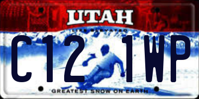 UT license plate C121WP