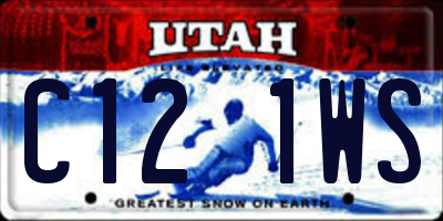 UT license plate C121WS
