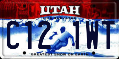 UT license plate C121WT