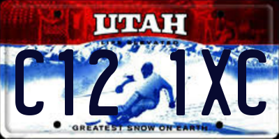 UT license plate C121XC