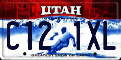 UT license plate C121XL