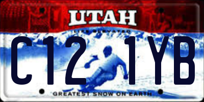 UT license plate C121YB