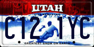 UT license plate C121YC