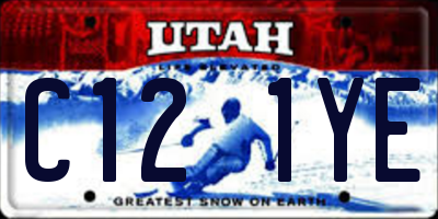 UT license plate C121YE