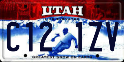 UT license plate C121ZV