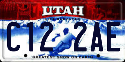 UT license plate C122AE