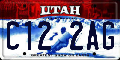UT license plate C122AG