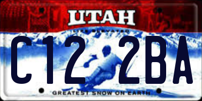UT license plate C122BA