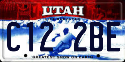 UT license plate C122BE