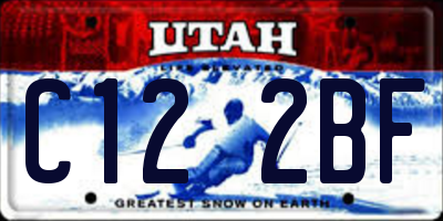 UT license plate C122BF