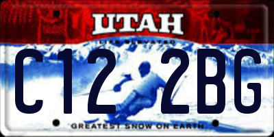 UT license plate C122BG