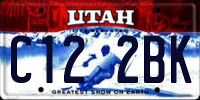 UT license plate C122BK