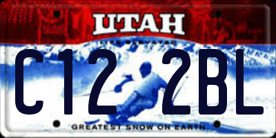 UT license plate C122BL