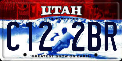 UT license plate C122BR